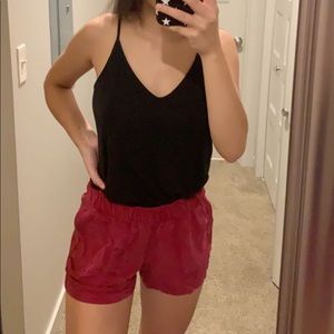 Red Soft Shorts